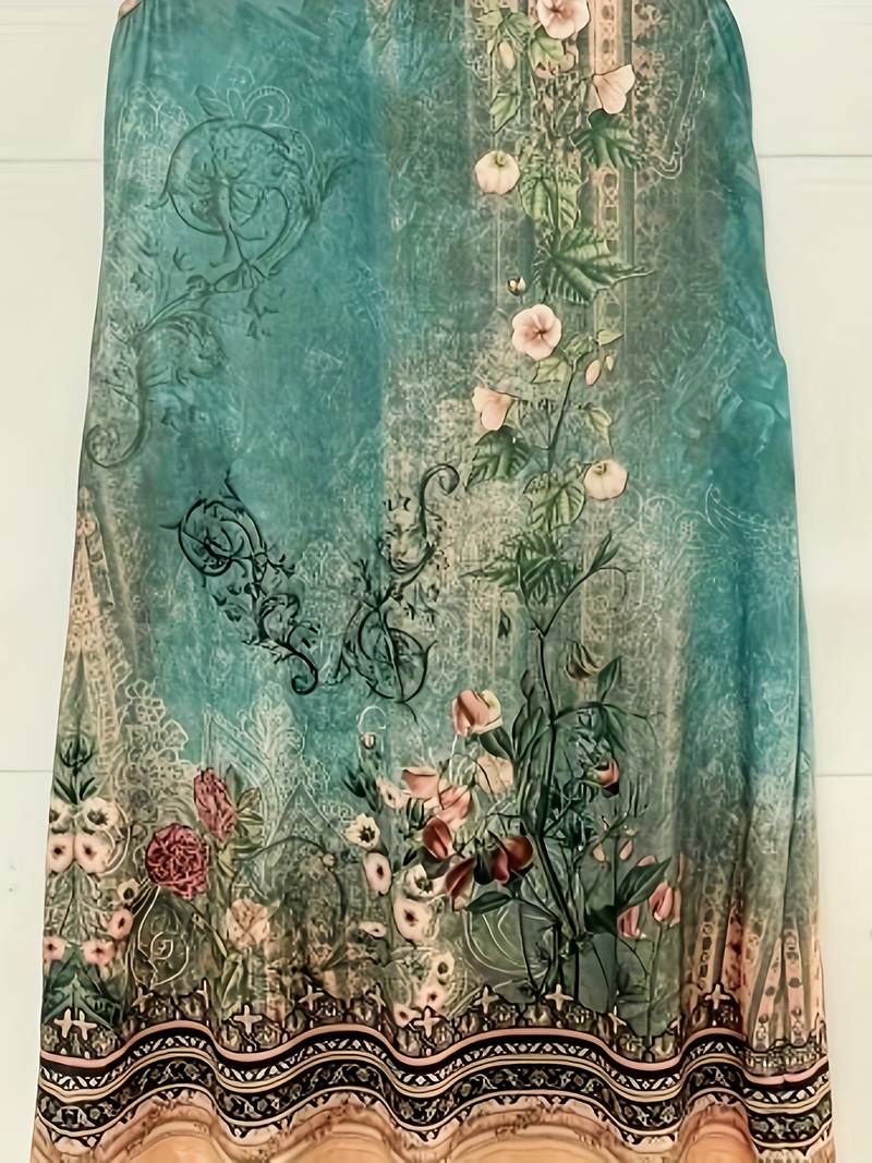GR | Ärmellos Lockere Passform Boho Kleid Sommerkleid