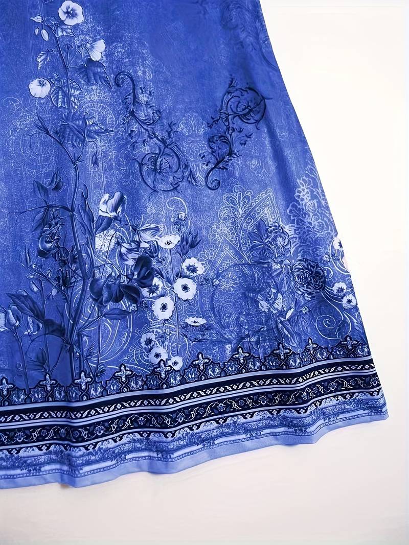 GR | Ärmellos Lockere Passform Boho Kleid Sommerkleid