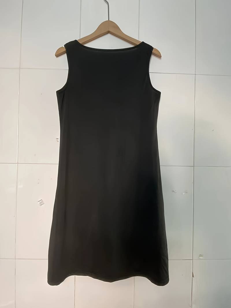 GR | Ärmellos Lockere Passform Boho Kleid Sommerkleid
