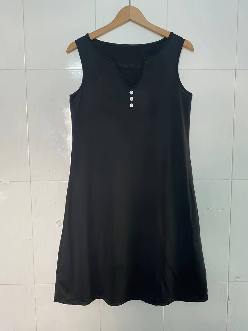 GR | Ärmellos Lockere Passform Boho Kleid Sommerkleid