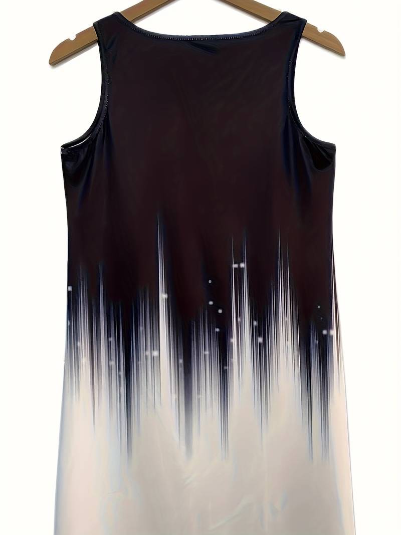 GR | Ärmellos Lockere Passform Boho Kleid Sommerkleid