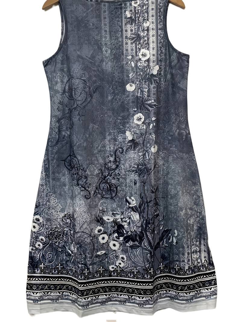 GR | Ärmellos Lockere Passform Boho Kleid Sommerkleid