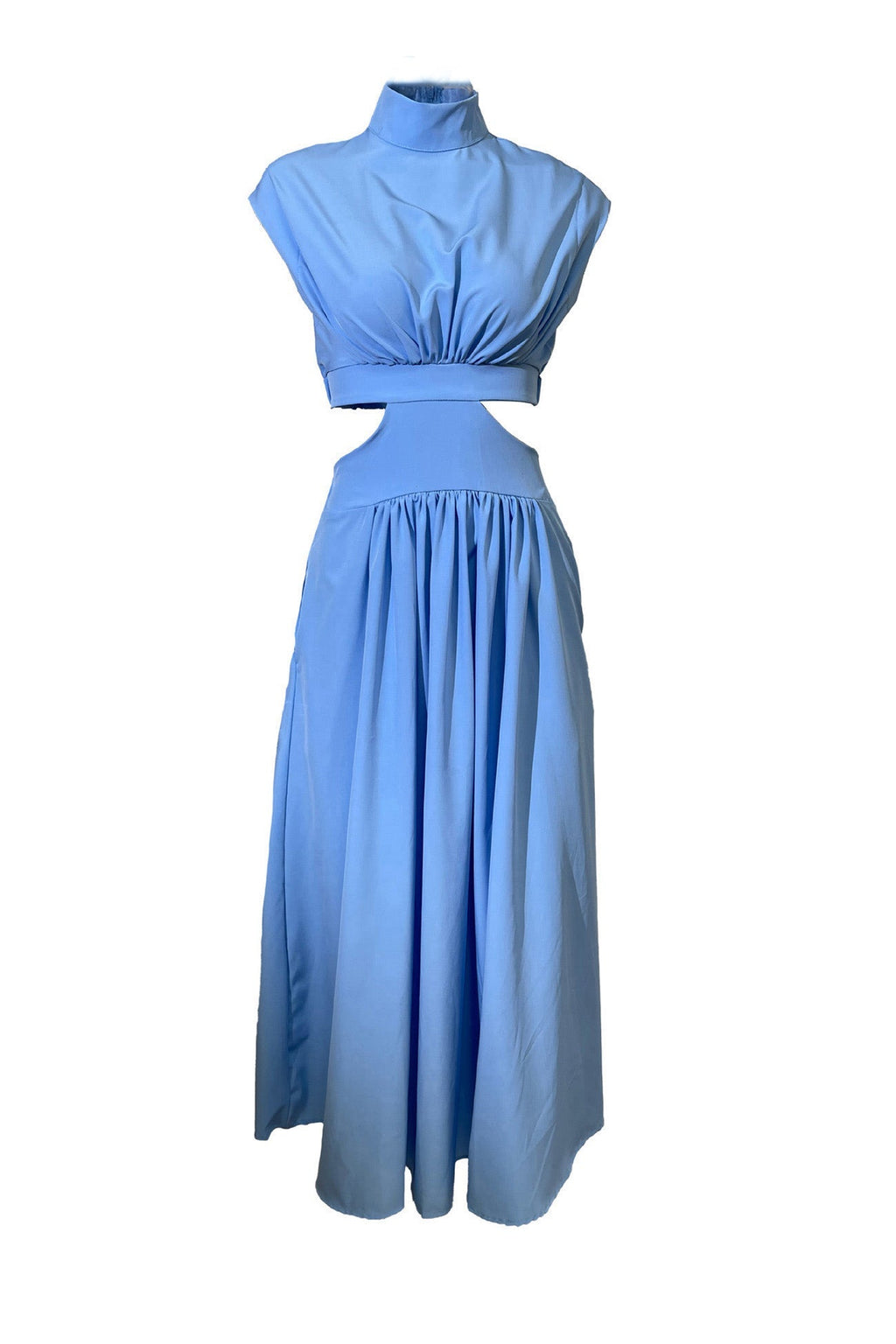 GR | Mock Neck Cutout Midi Kleid