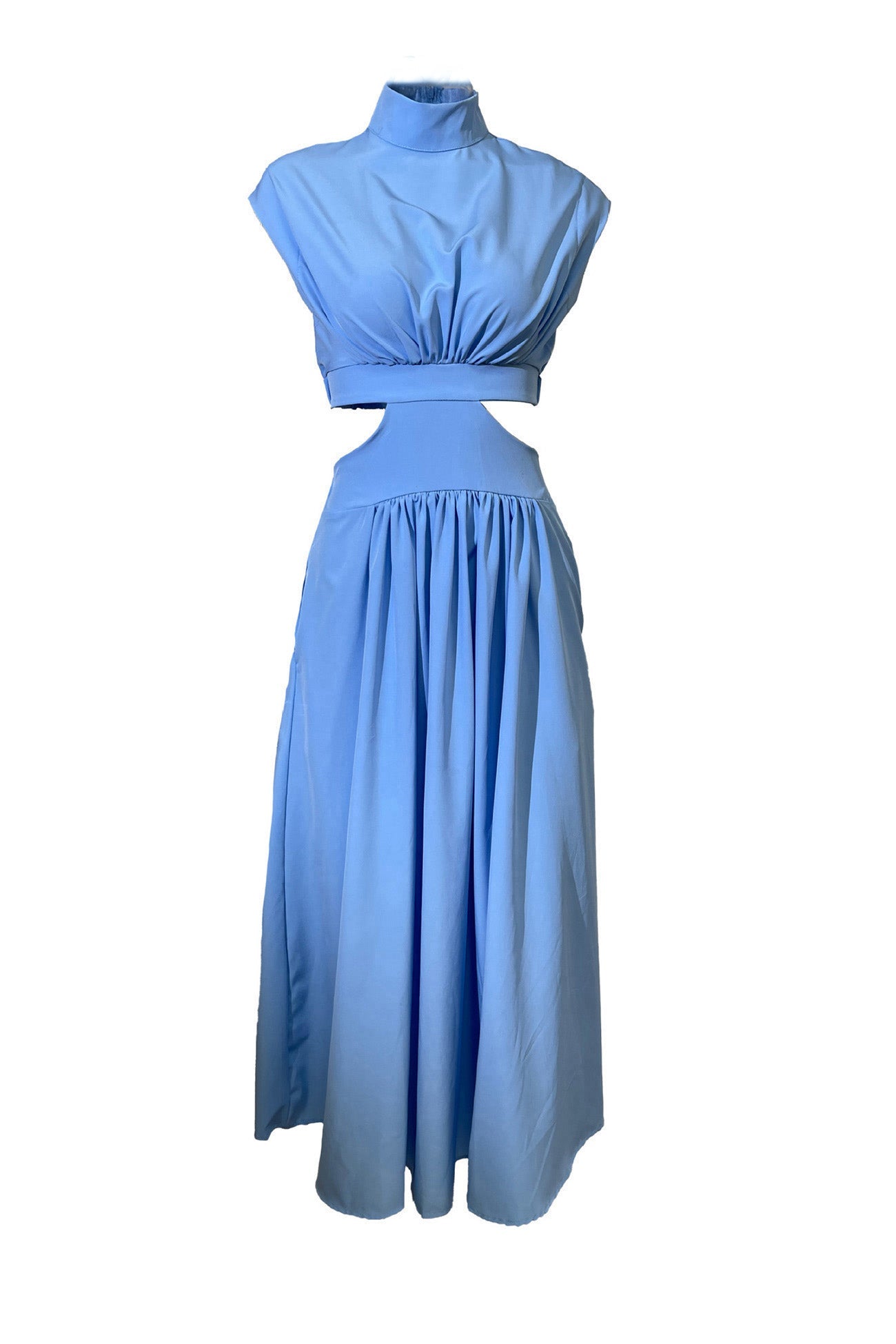 GR | Mock Neck Cutout Midi Kleid