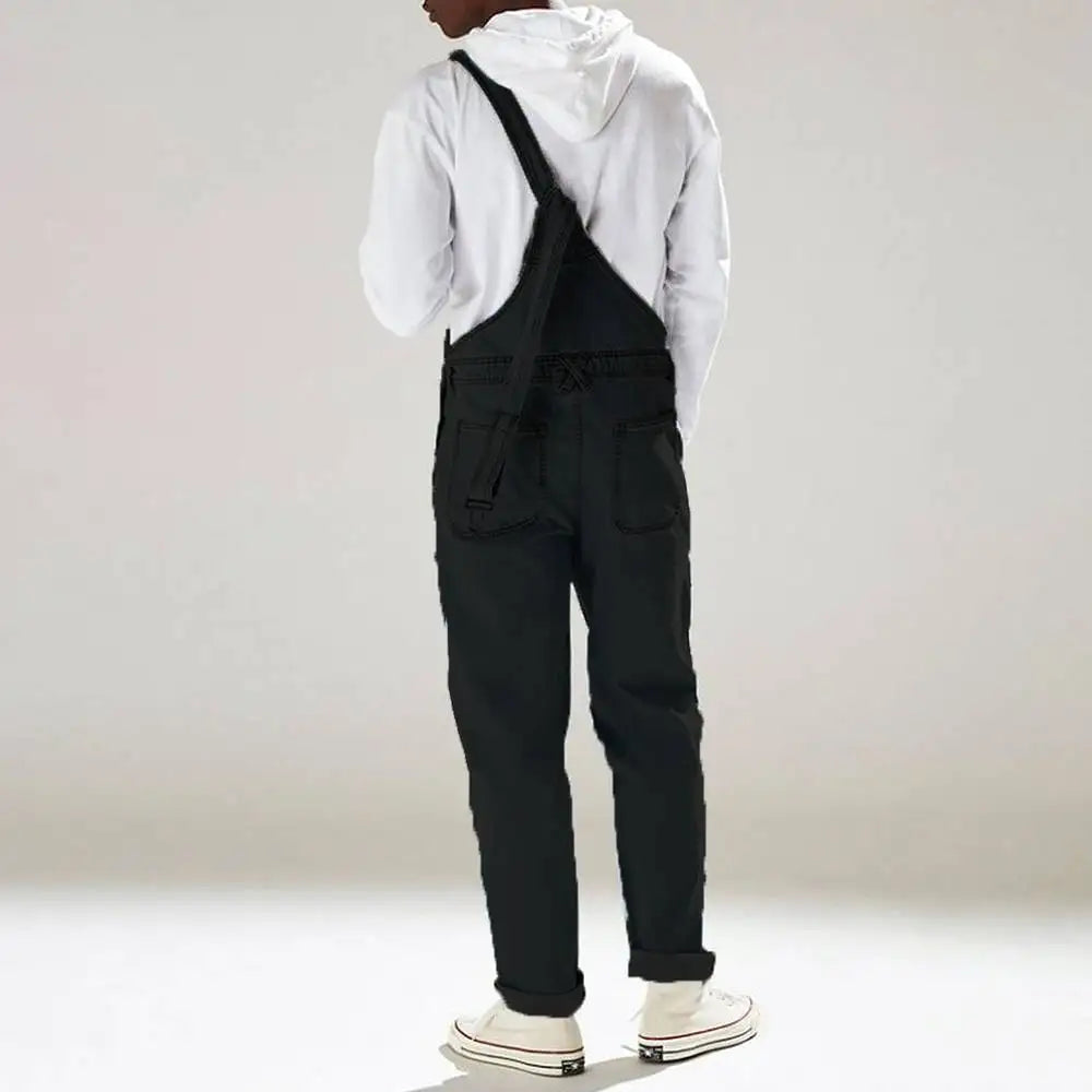 GR | Casual denim jumpsuits with adjustable straps and pockets