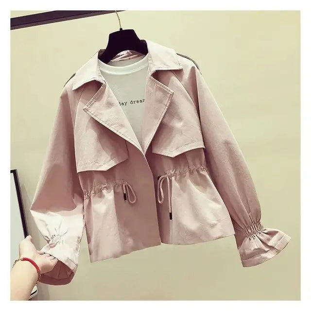 GR - Women's black fitted casual jacket for a chic look