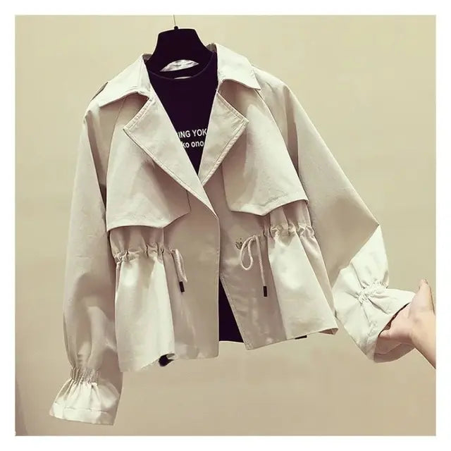 GR - Women's black fitted casual jacket for a chic look