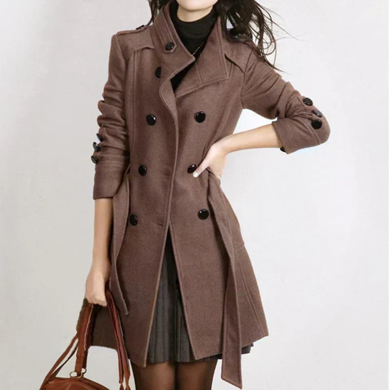 GR - Elegant long winter coat for women