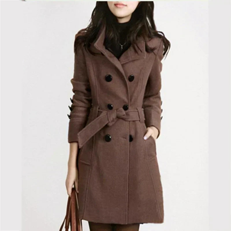 GR - Elegant long winter coat for women