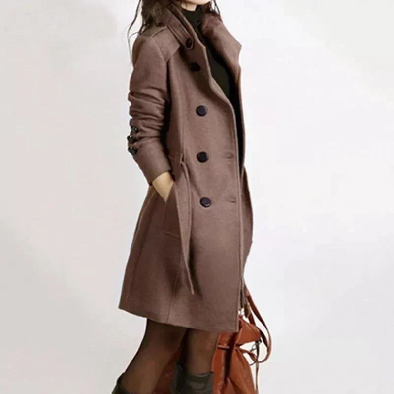 GR - Elegant long winter coat for women