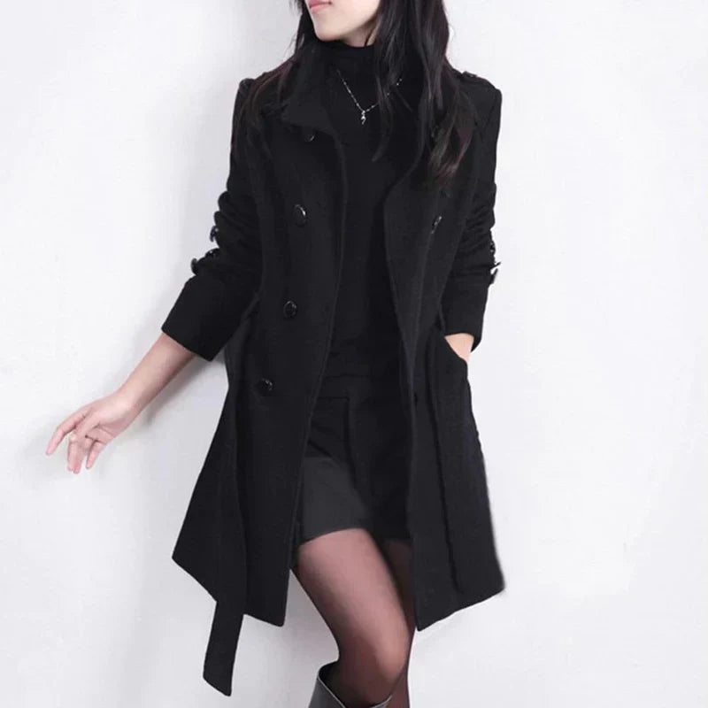 GR - Elegant long winter coat for women