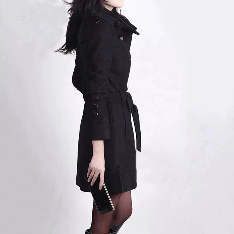 GR - Elegant long winter coat for women