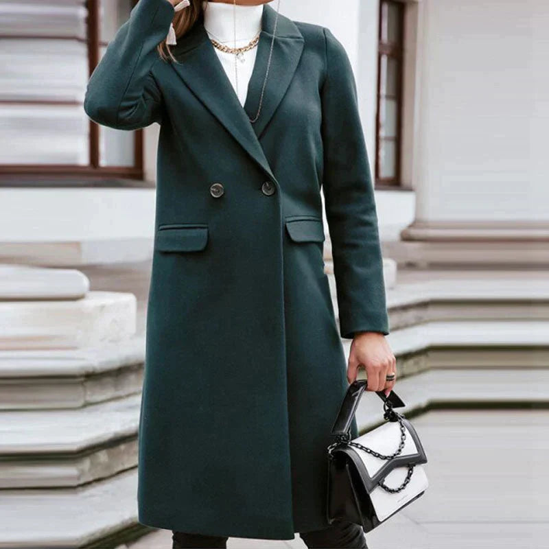 Long wool coat for women