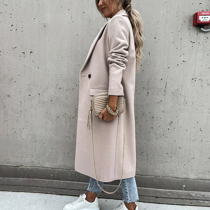 Long wool coat for women