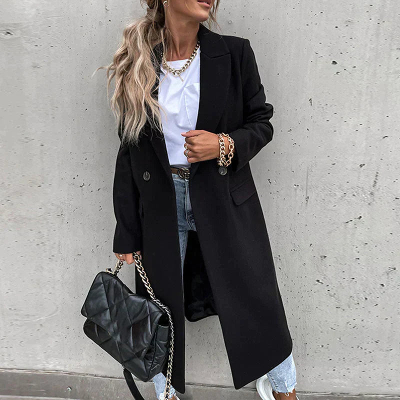 Long wool coat for women