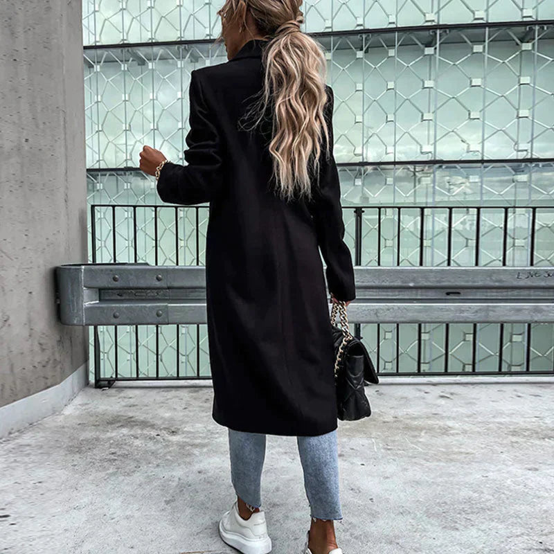 Long wool coat for women