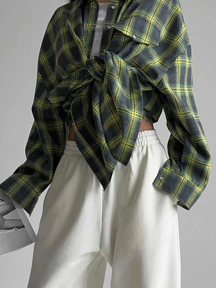 GR | Checked flannel shirt for women