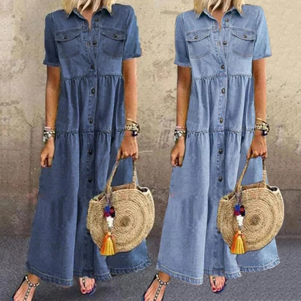 GR | Elegant denim dress 
