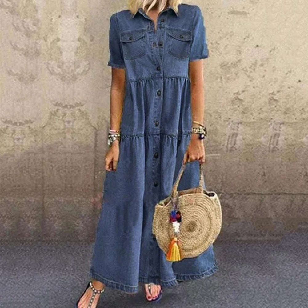GR | Elegant denim dress 
