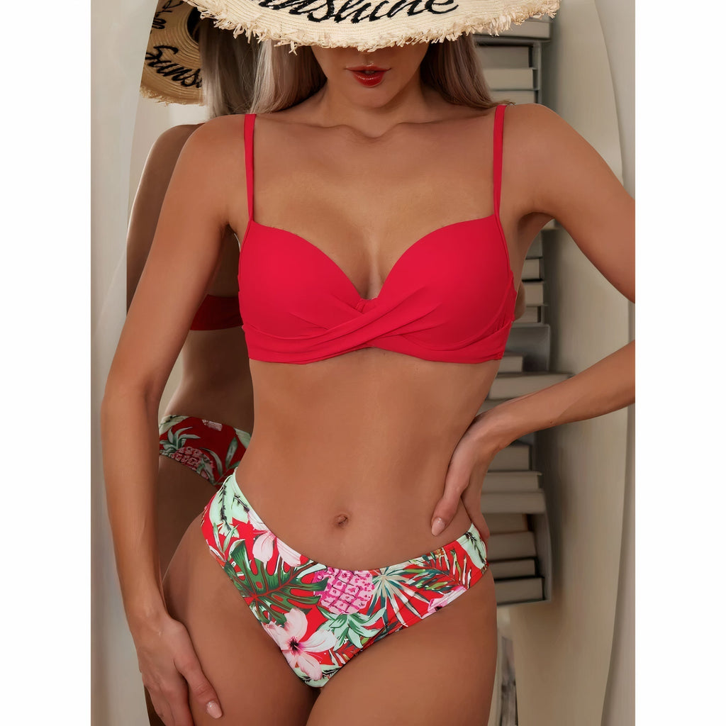 GR -in-1 Bikini Set with Floral Pattern (Bestseller)