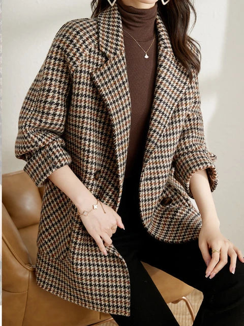 GR | Checkered Blazer For Women