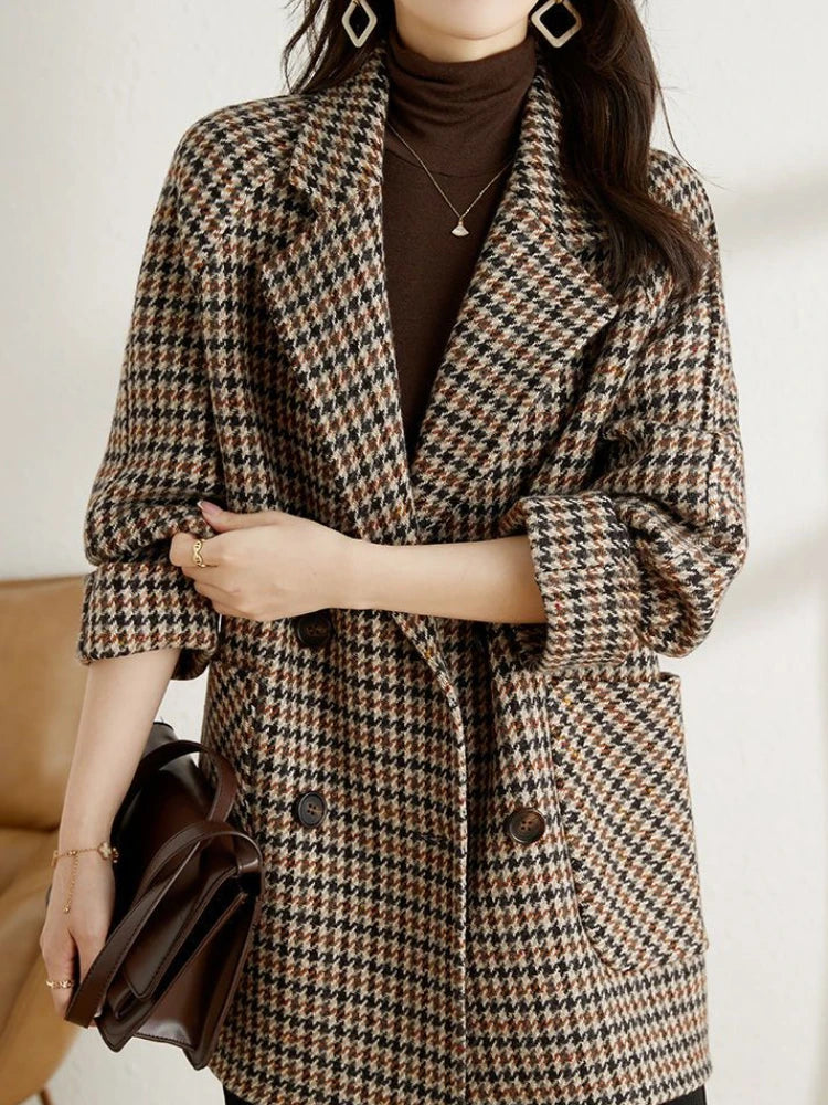 GR | Checkered Blazer For Women