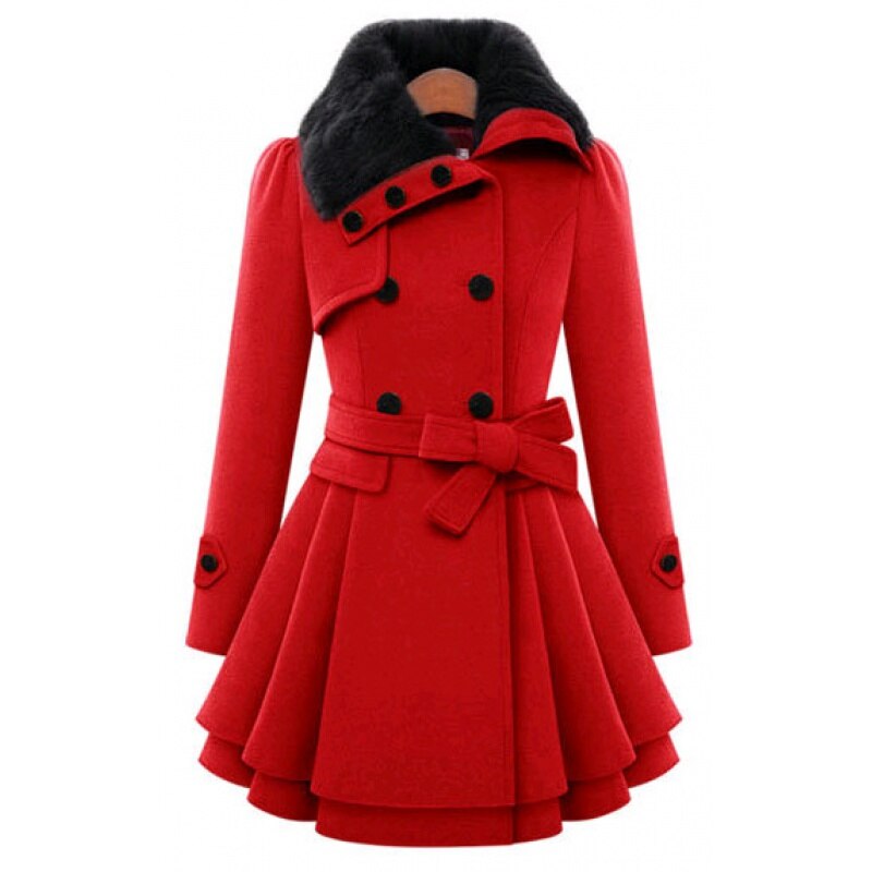 GR - Elegant jacket with faux fur collar