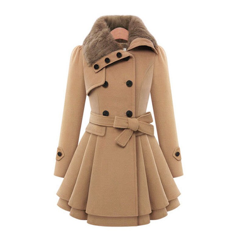 GR - Elegant jacket with faux fur collar