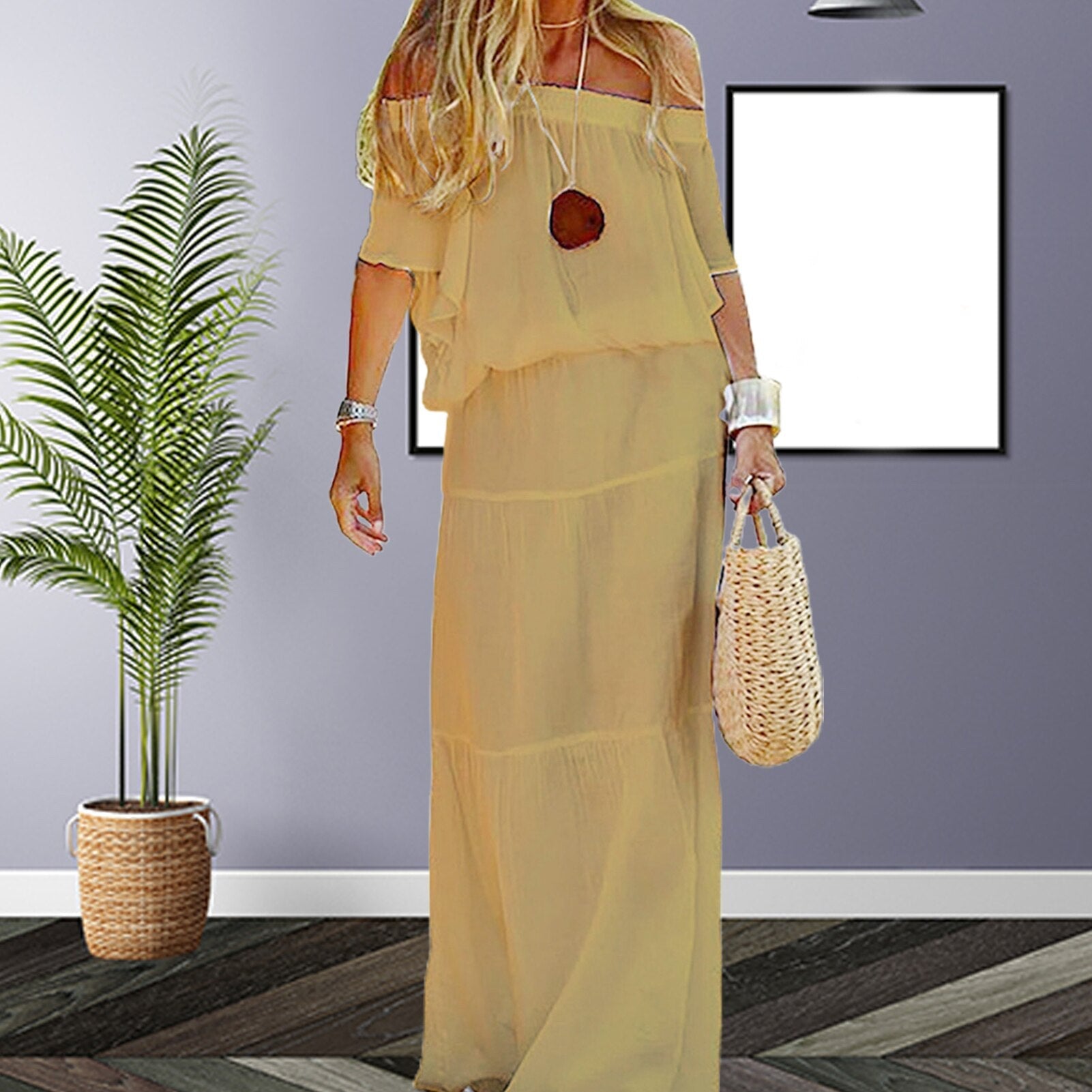 GR | Off-the-shoulder summer dress for women 