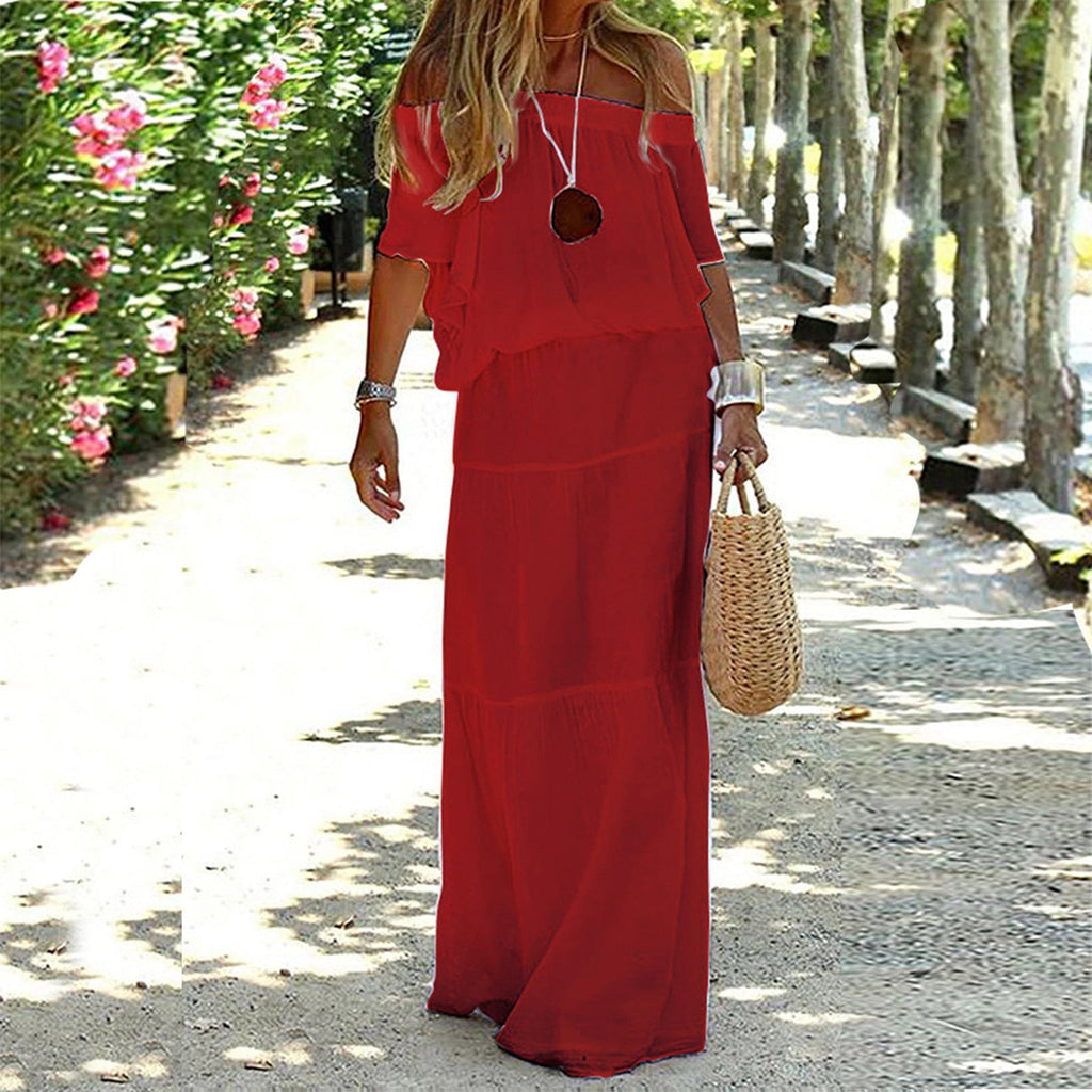 GR | Off-the-shoulder summer dress for women 