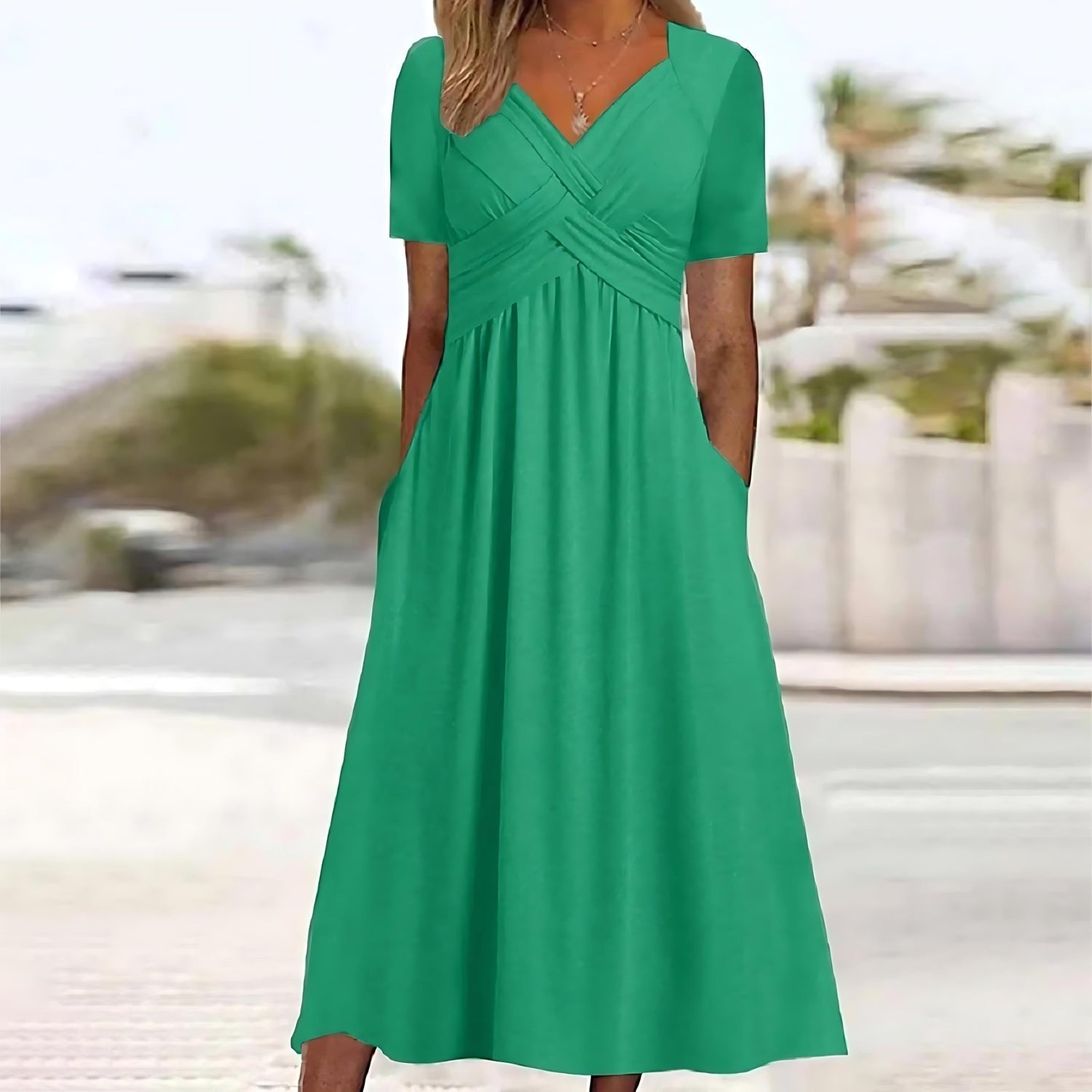 GR | Elegantes Midi-Kleid mit Schmeichelnder Bauchkontrolle