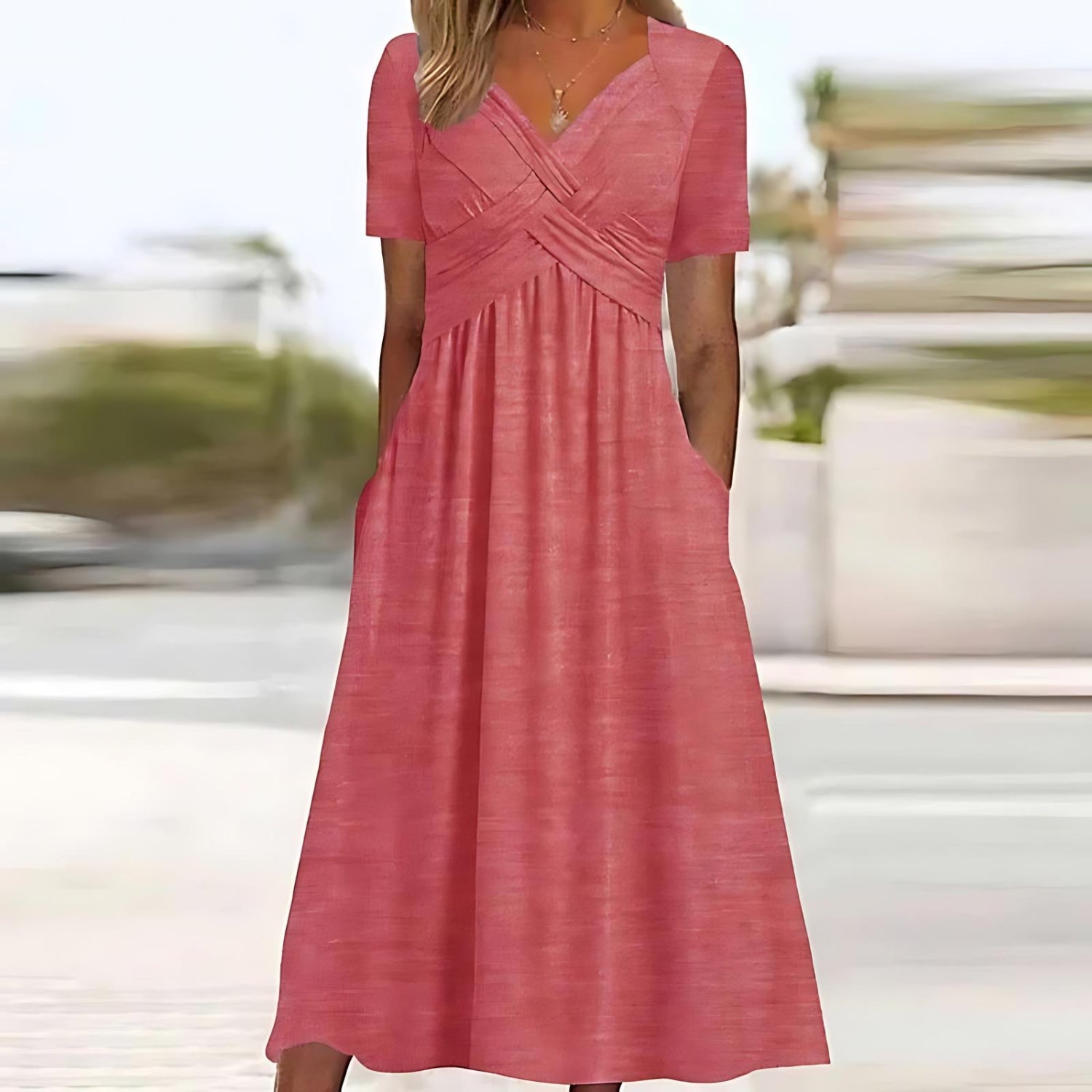 GR | Elegantes Midi-Kleid mit Schmeichelnder Bauchkontrolle