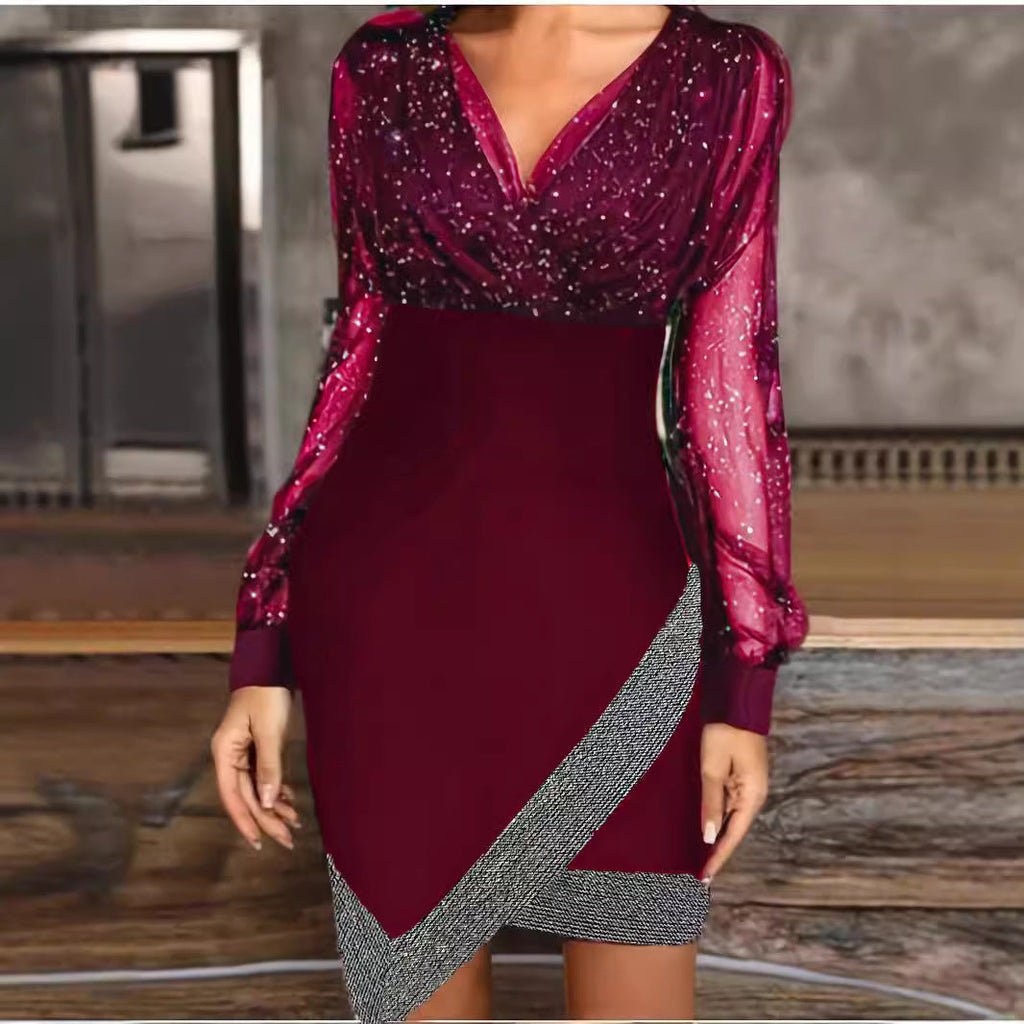 Damen Abendkleid mit funkelnden Details und elegantem Schnitt GR