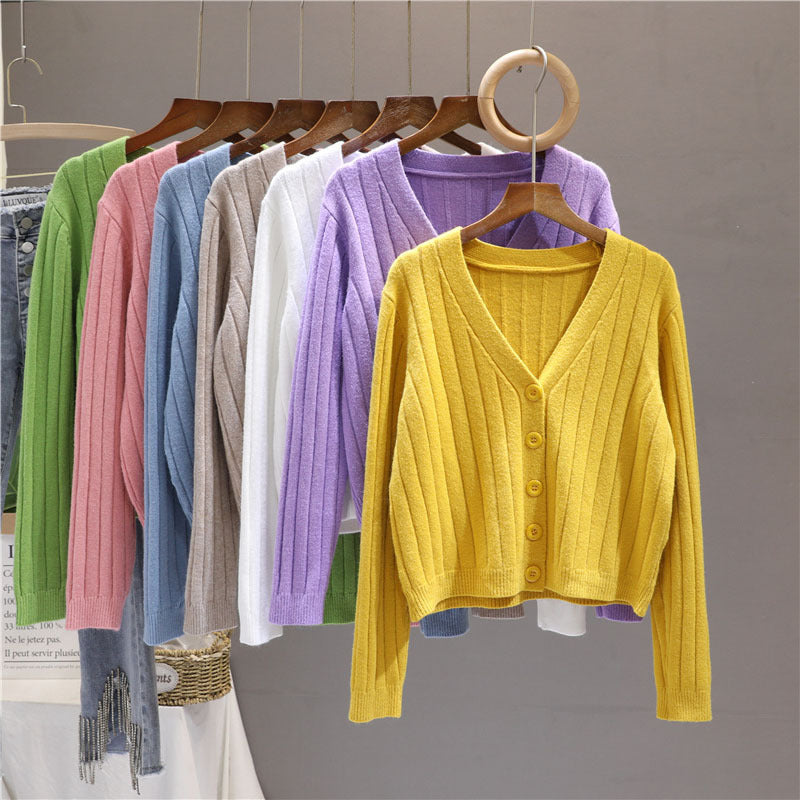 GR | Schnürgestrickter Pullover mit V-Ausschnitt für Damen