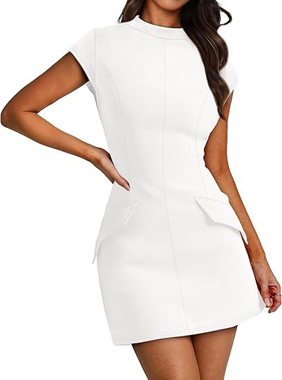 Damen Figurbetontes Kleid mit praktischen Taschen GR
