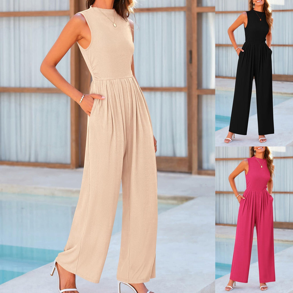 Women's jumpsuit with elegant wrap design, size