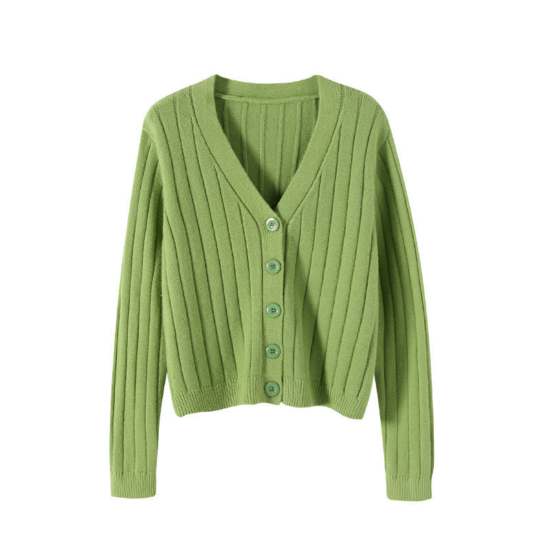 GR | Schnürgestrickter Pullover mit V-Ausschnitt für Damen