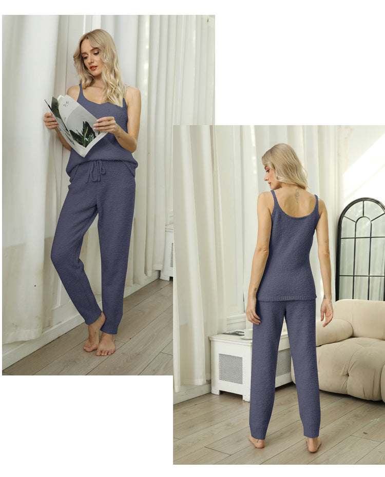 GR | Fleece knit top pajama set 