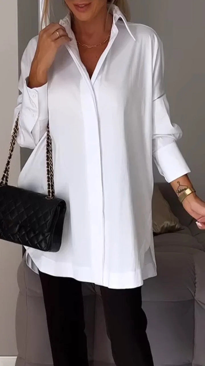 GR | Einfacher Pullover Langarmshirt