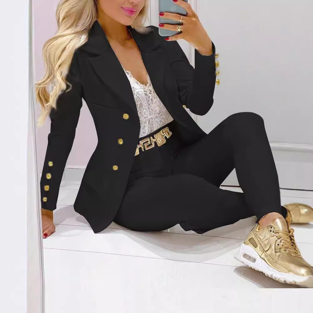 GR | Single-breasted suit trousers set 