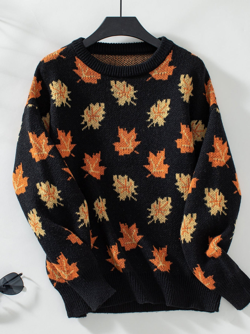 GR Maple Leaf Jacquard Freizeit Pullover Sweater