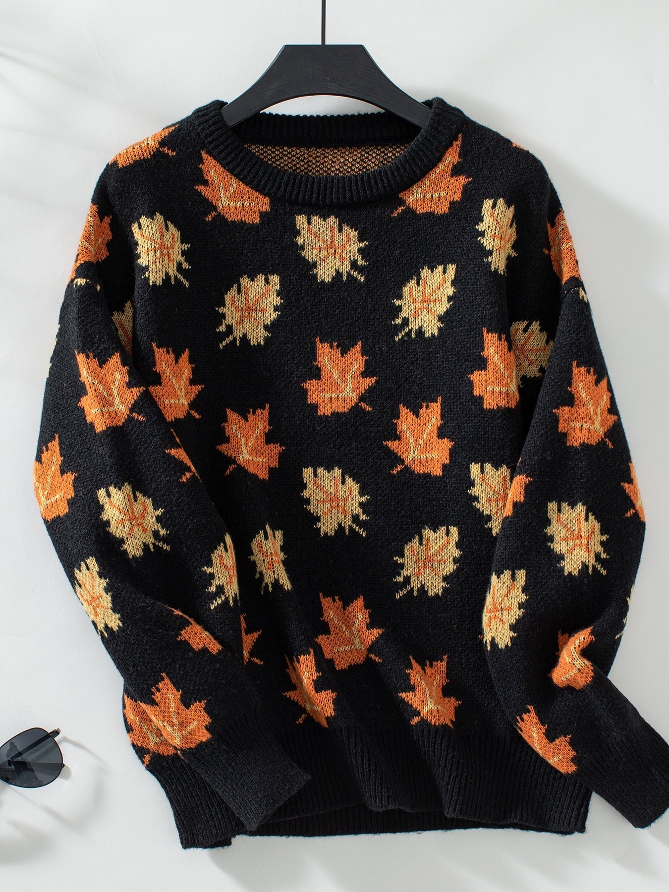 GR Maple Leaf Jacquard Freizeit Pullover Sweater