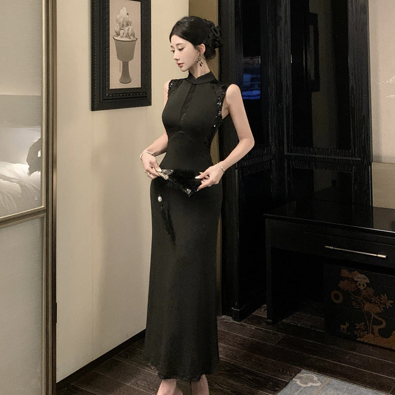 GR | Vintage Elegante Ärmellose Verbessertes Qipao Kleid