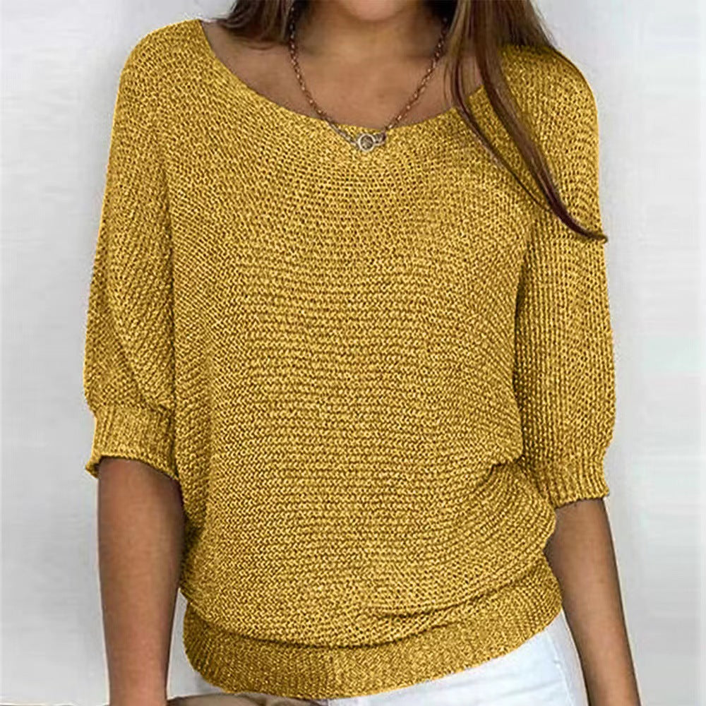 GR | Elegant three-quarter sleeve comfortable top 