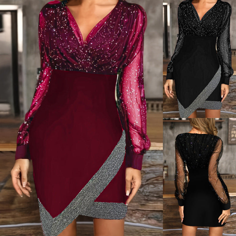 Damen Abendkleid mit funkelnden Details und elegantem Schnitt GR