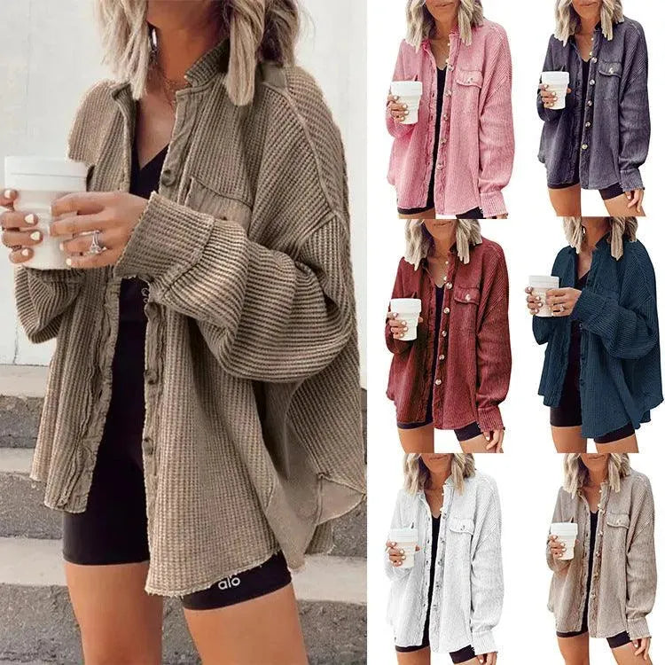 GR | Women's irregular shirt jacket
