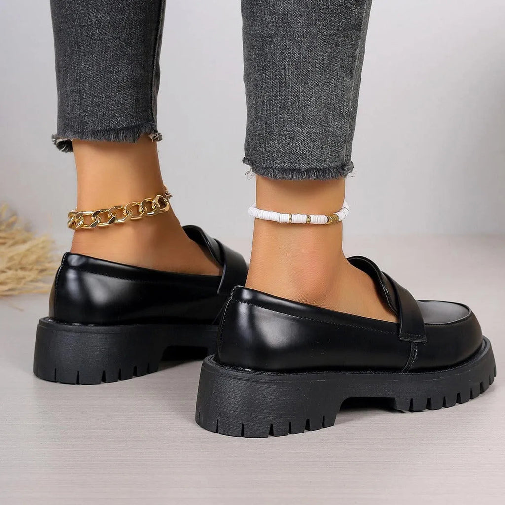 GR | Black platform moccasins 