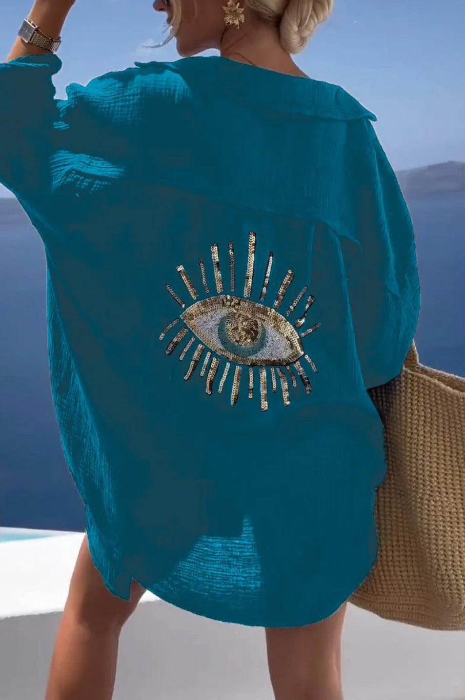 GR | Reverskragen Baumwoll-Leinen-Shirt für Frühling/Sommer