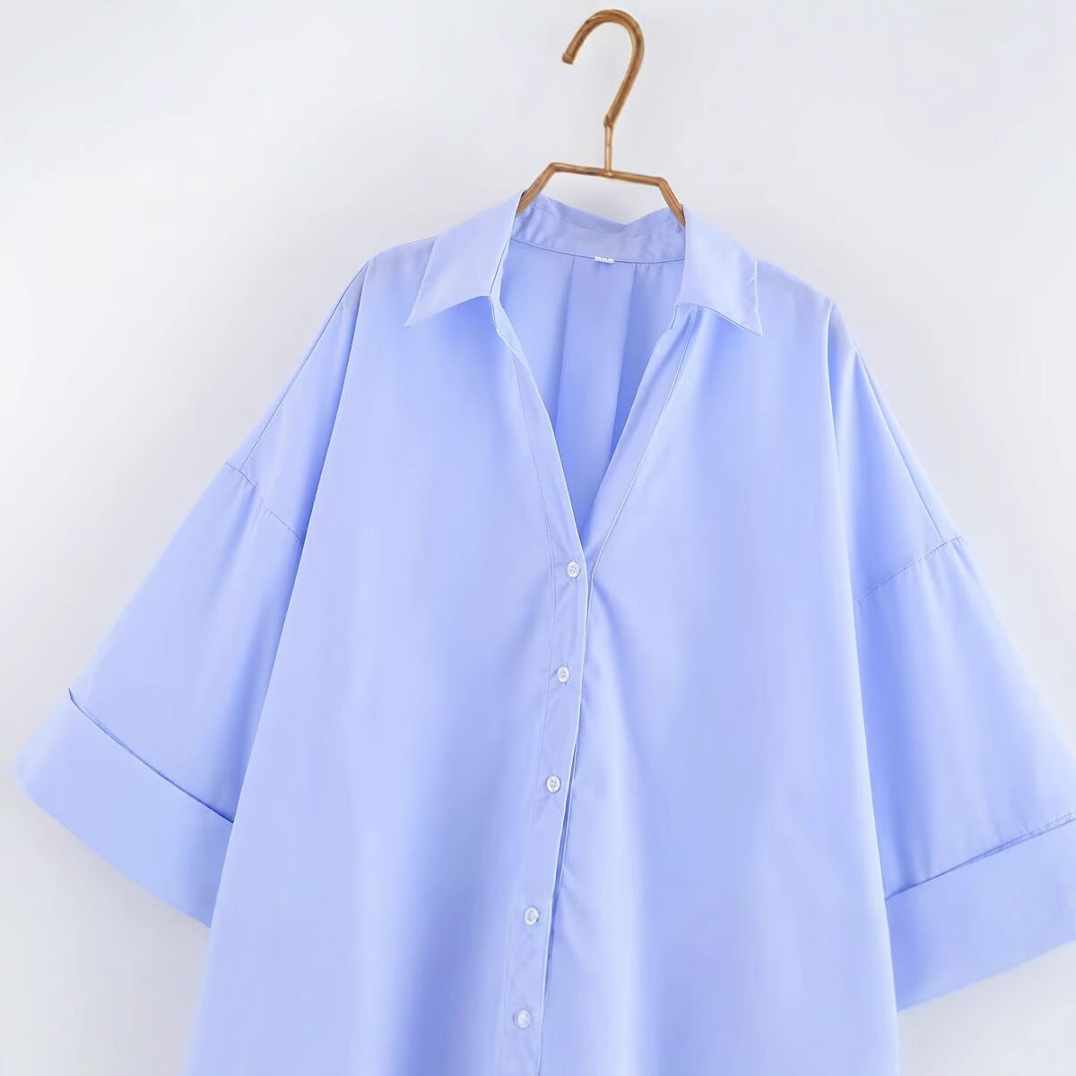 Damen Bluse mit oversized Schnitt und schickem Revers GR