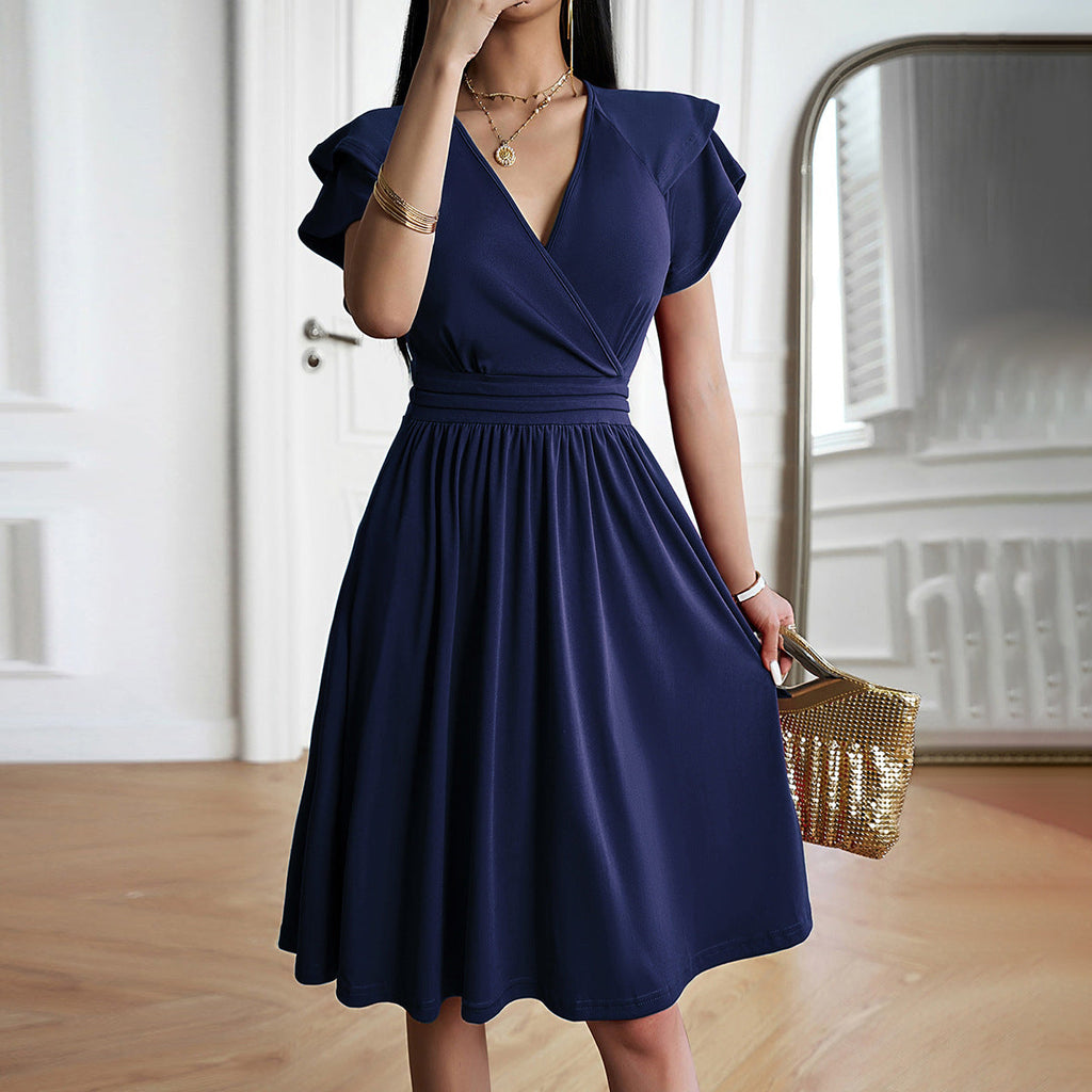 GR | Elegantes Midi-Kleid mit V-Ausschnitt